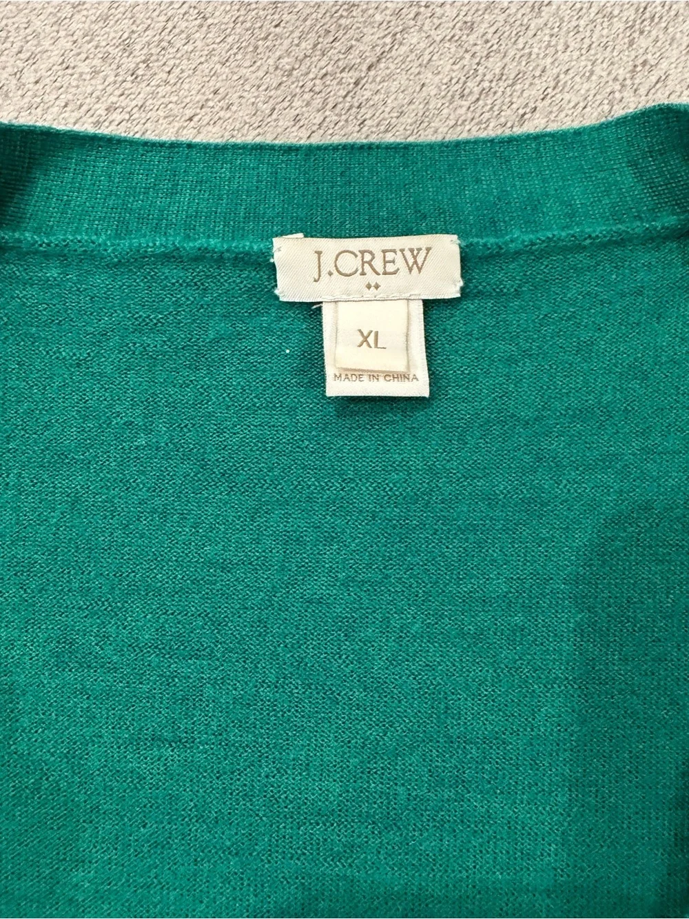 J. Crew Emerald Green V-Neck Button Cardigan